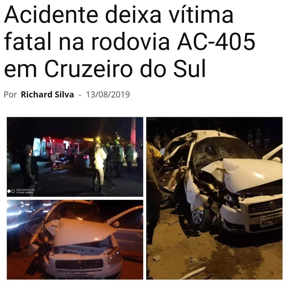 Carro colide em poste de energia elétrica na rua Acre - O que é