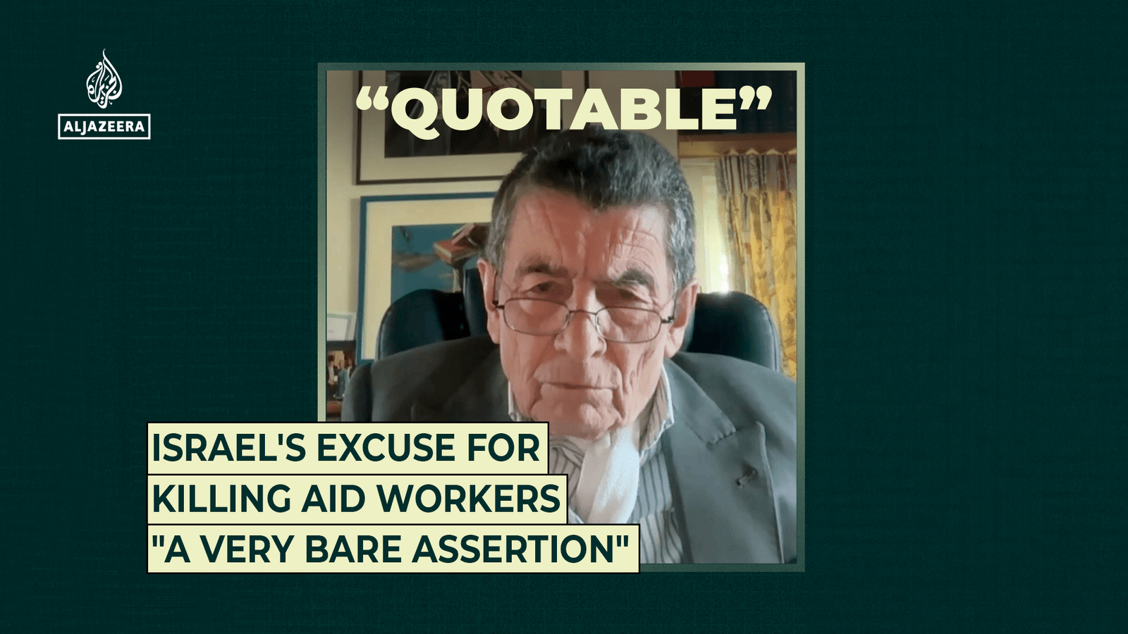 A desculpa de Israel para matar trabalhadores humanitários "uma afirmação muito nua"