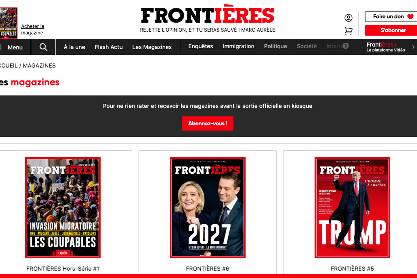 A revista extrema "Fronteiras", um "órgão de propaganda anti -republicana"?