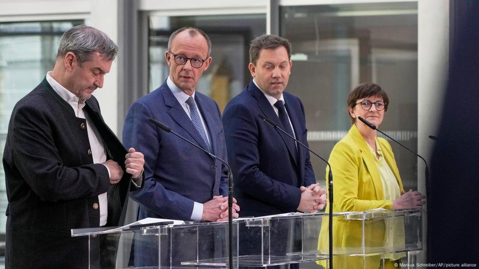 CDU/CSU e SPD mais perto da coalizão - DW - 08/03/2025