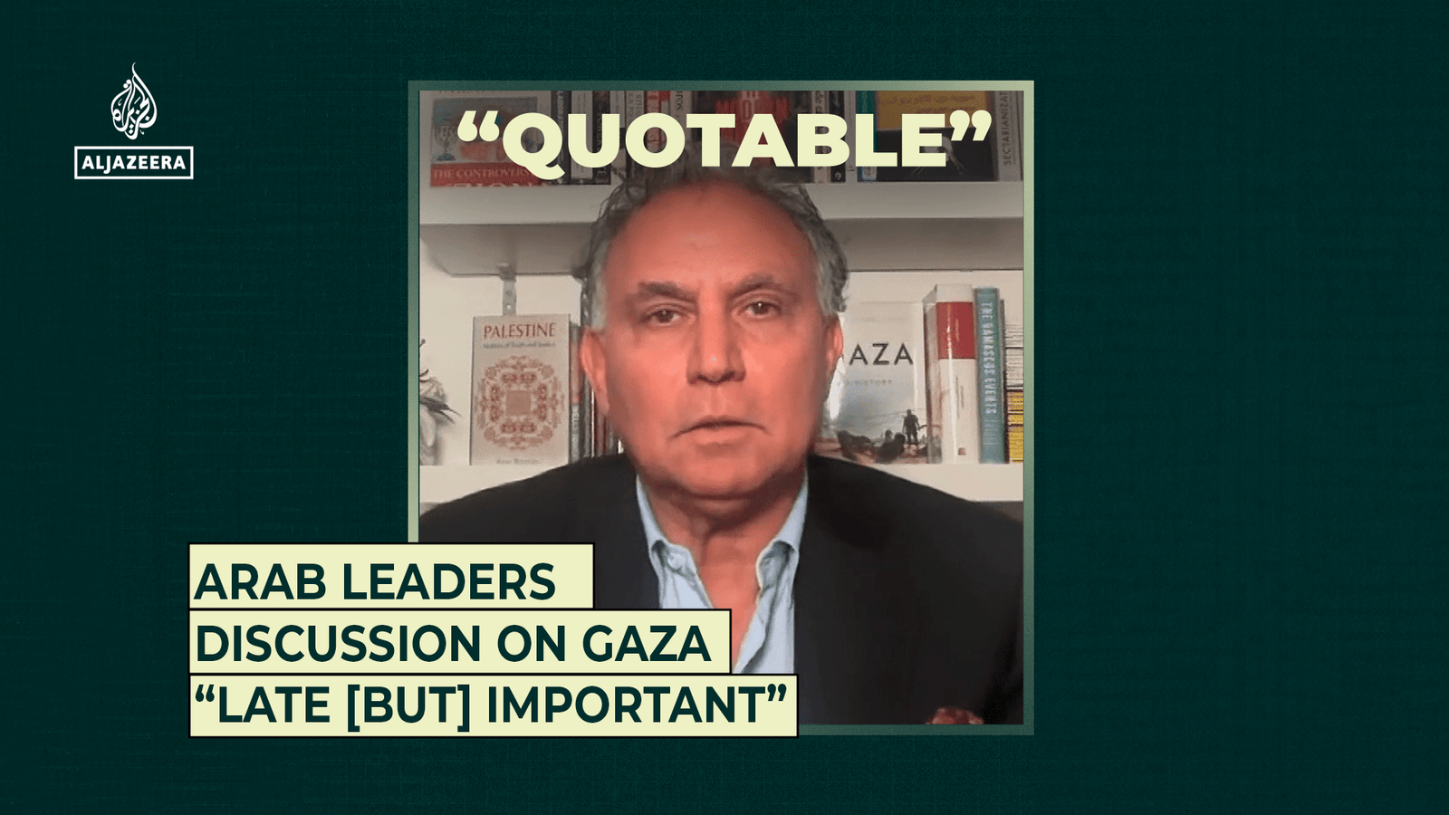 Discussão dos líderes árabes conosco Enviado sobre Gaza, “Tarde (mas) importante”
