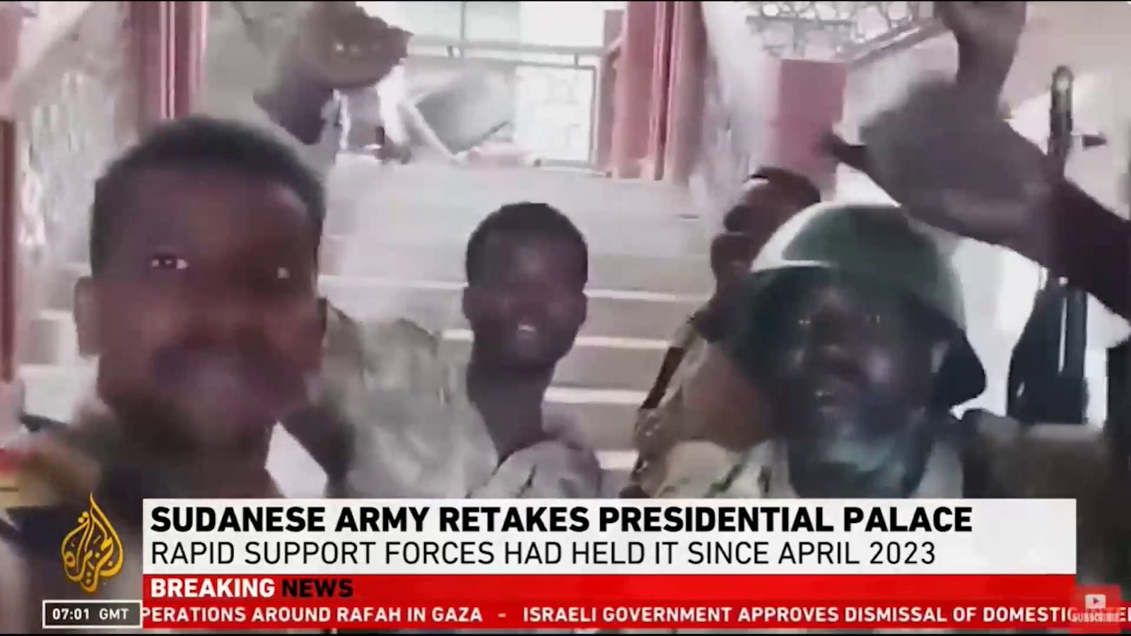 Exército sudanês retomar o Palácio Presidencial