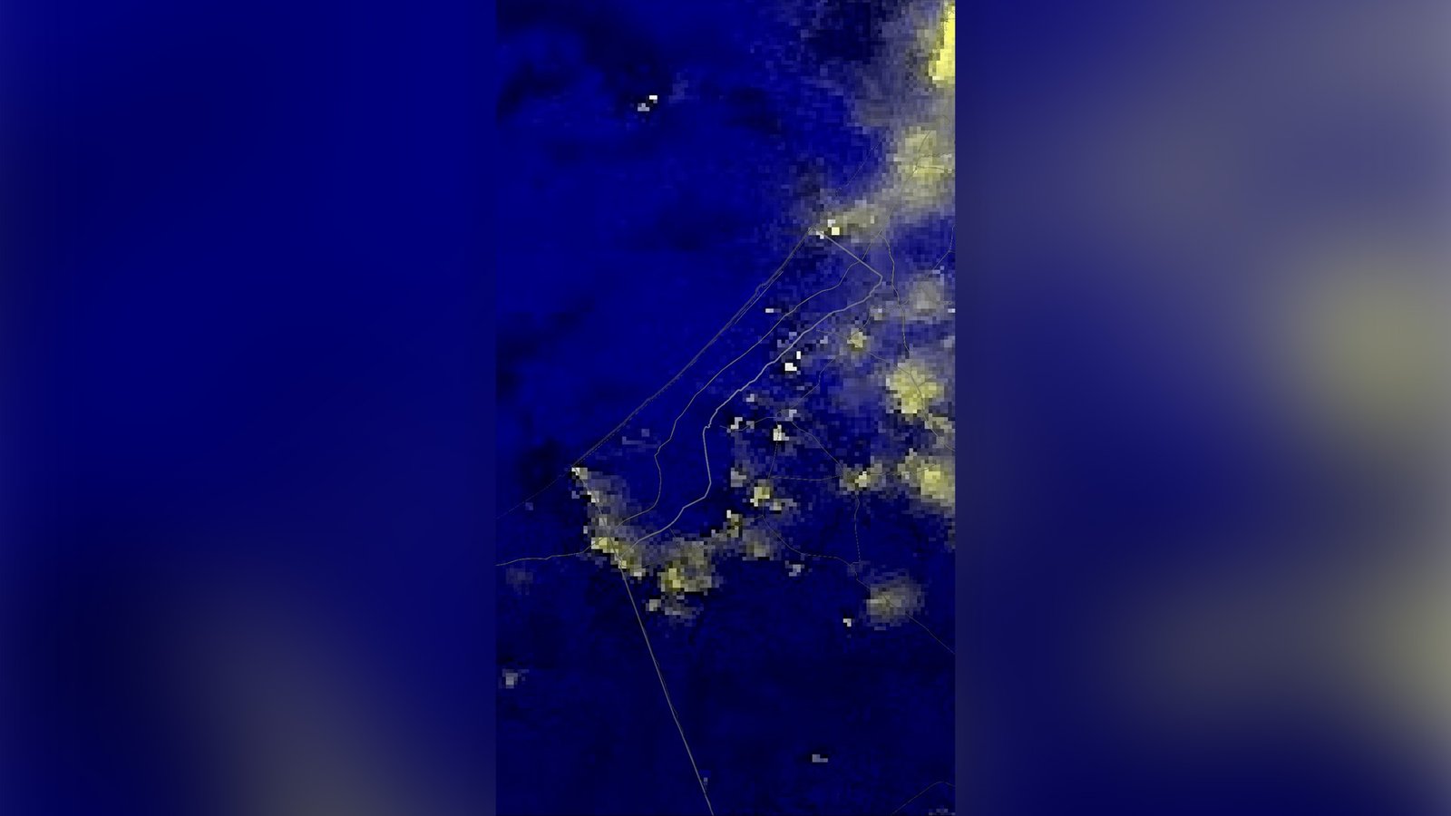 Fotos de satélite mostram Gaza escurecido por restrições de energia israelense