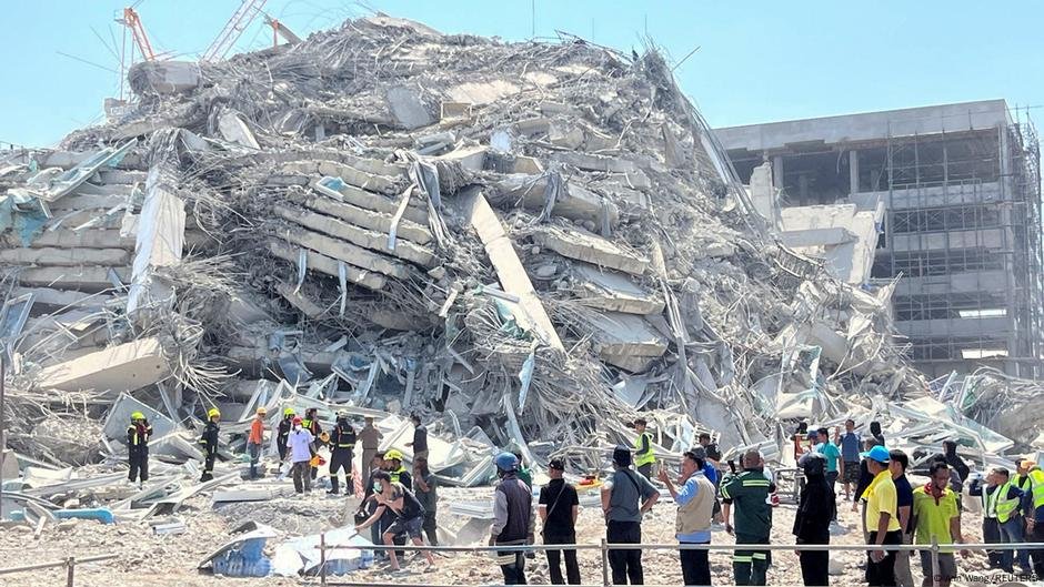 O grande terremoto atinge Mianmar, sentido em Bangkok - DW - 28/03/2025