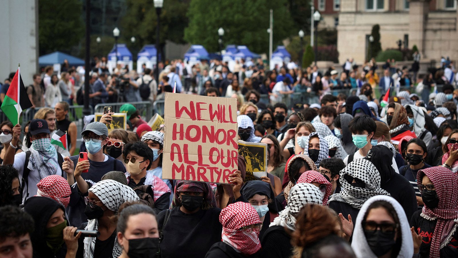 Os estudantes procuram Columbia por suspensões após protestos da Palestina | Conflito Israel-Palestino
