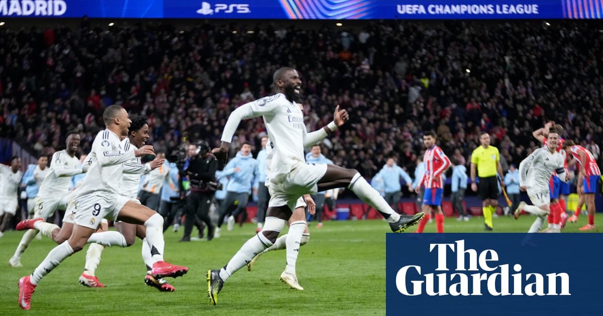 Real Madrid Envie os rivais da embalagem do Atlético após o controverso pênalti. Liga dos Campeões