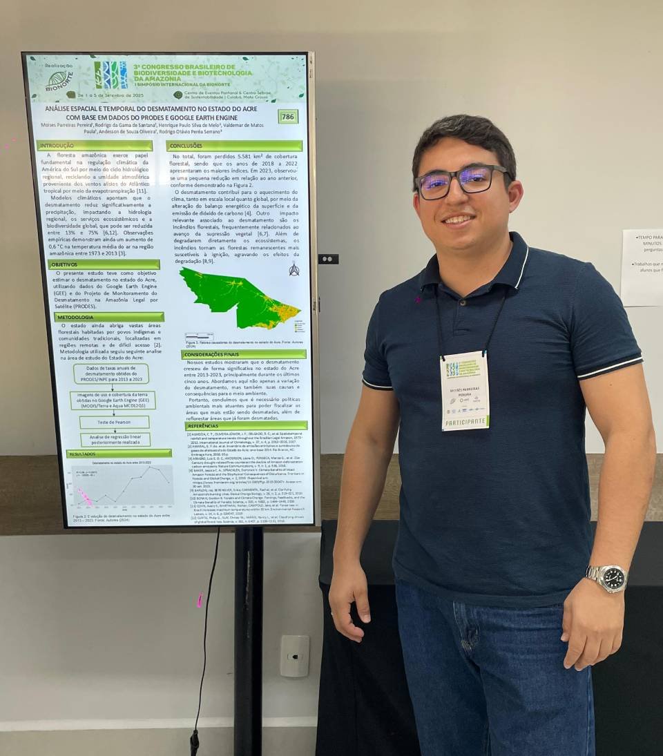 Doutorando conquista 1º lugar com pesquisa sobre desmatamento — Universidade Federal do Acre