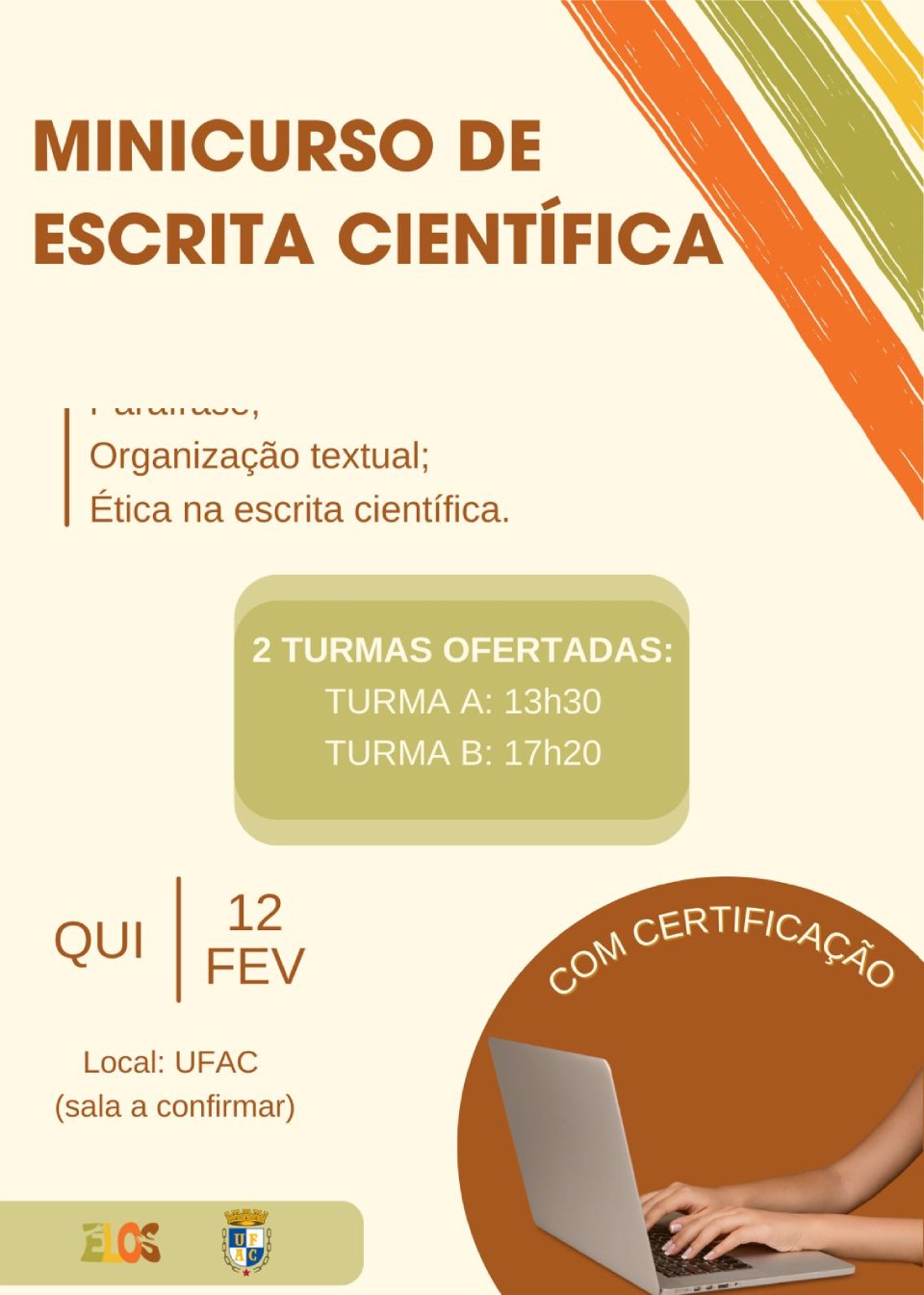 Grupo de pesquisa da Ufac realiza minicurso sobre escrita científica — Universidade Federal do Acre